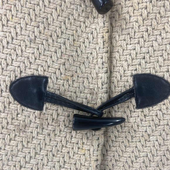 Kensie Wool blend toggle close beige tweed look jacket - Picture 7 of 16